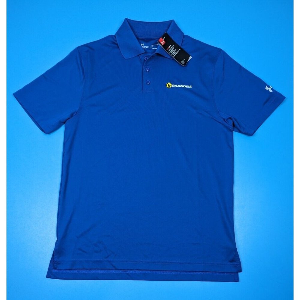 Under Armour HeatGear Polo Shirt Blue Men's Small Short Sleeve Golf Loose Fit